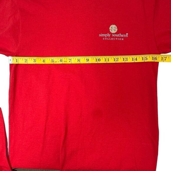 simply southern Red Santa Clause “believe” Long Sleeved T Shirt Size Small - Picture 8 of 17